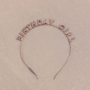 Crystal birthday girl headband